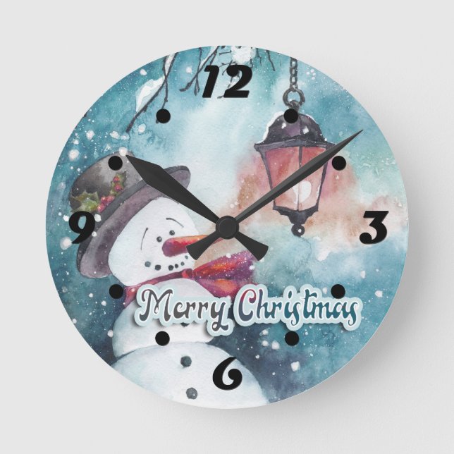 Horloge Ronde Joyeux Noël (Recto)