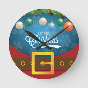 Horloge Ronde Joyeux Noël Père Noël