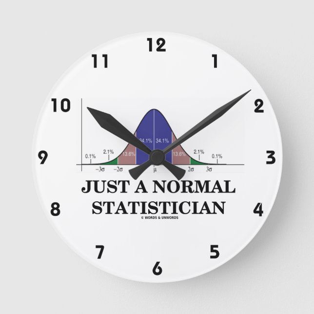 Horloge Ronde Just A Statistician Bell Curve (Recto)