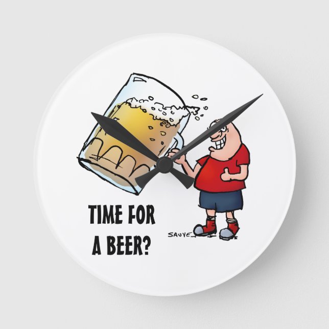 Horloge Ronde Juste un gros type de bière (Recto)