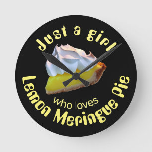 Horloge Ronde Juste une fille qui aime la tarte au citron mering