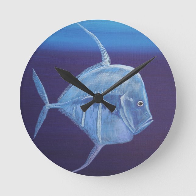 Horloge Ronde Juvenile Regarde le poisson. (Recto)