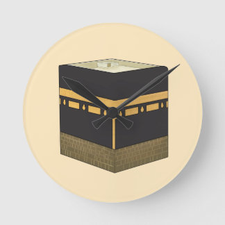 Horloge Ronde Kaaba - Anglais - Chaîne d'eau - Kaabah Hand Drawn