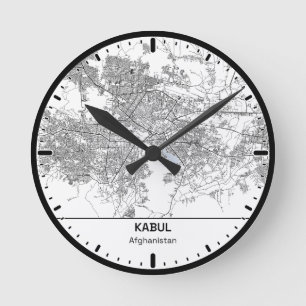 Horloge Ronde Kabul Clock City Line Art