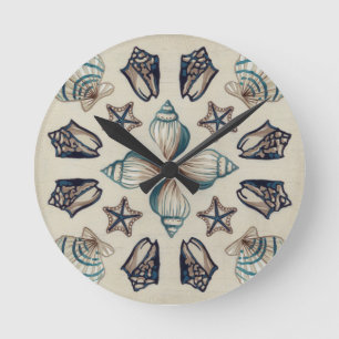 Horloge Ronde Kaleidoscope côtier I