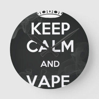 Horloge Ronde Keep Calm and Vape On