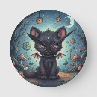 Horloge Ronde Kit bébé Fantastique Gothique Bat