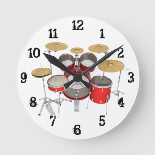 Horloge Ronde Kit de tambour:Horloge murale
