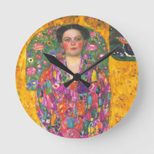Horloge Ronde Klimt Portrait d'Eugenia Primavesi