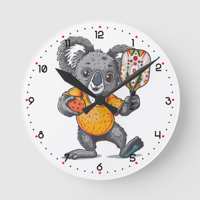 Horloge Ronde Koala-fied to Dinke Pickleball  (Recto)