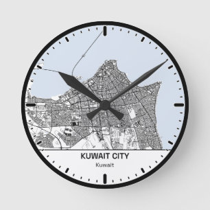 Horloge Ronde Kuwait Clock City Line Art