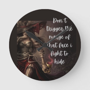 Horloge Ronde La Bête Au-Delà De Mon Masque