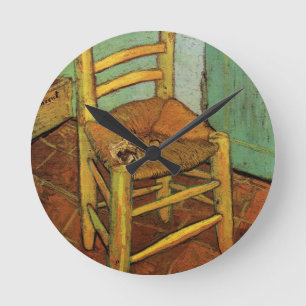 Horloge Ronde La chaise de Vincent avec sa pipe par Vincent van 