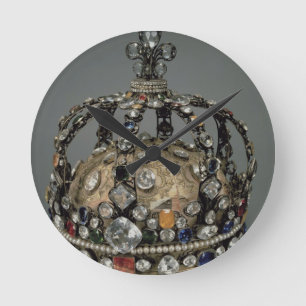 Horloge Ronde La couronne de Louis XV, 1722 (argent doré, repla