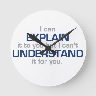 Horloge Ronde La devise de l'ingénieur - type substance de la