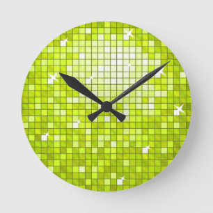 Horloge Ronde La disco couvre de tuiles l'horloge murale de