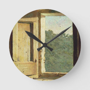Horloge Ronde La fenêtre (huile sur la toile)