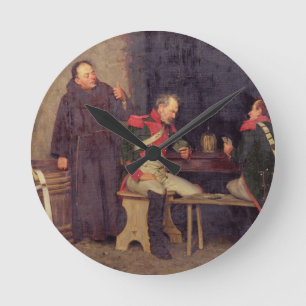 Horloge Ronde La fraude (huile sur toile) (une de paires - voyez