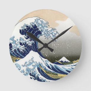 Horloge Ronde La Grande Vague Au Large De Kanagawa