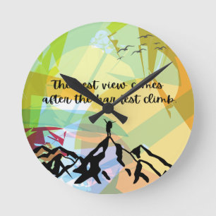 Horloge Ronde La Meilleure Vue Arrive Après La Montée La Plus Di