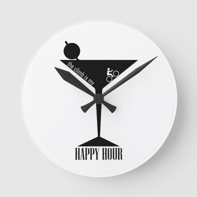 Horloge Ronde La Montée Est Mon Heureuse Heure (Recto)