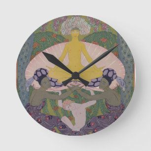 Horloge Ronde La naissance de Vénus (encre et la semaine sur le