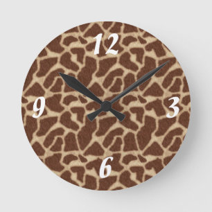 Horloge Ronde La peau de girafe repère 2