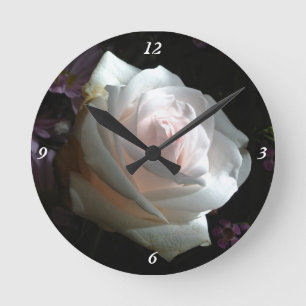 Horloge Ronde La Rose Blanche