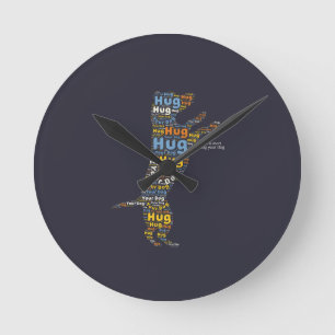 Horloge Ronde La vie est courte, étreignez votre chien - Typogra