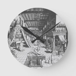 Horloge Ronde L'alchimiste dans son laboratoire, de 'Amphitheatr