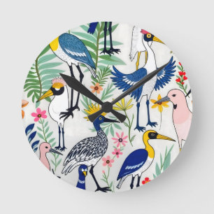 Horloge Ronde L'Almanac Aviaire