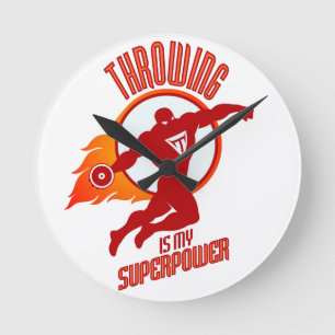 Horloge Ronde lancer le disque est ma superpuissance