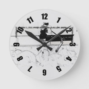 Horloge Ronde Landing It - Stunt Scooter Rider