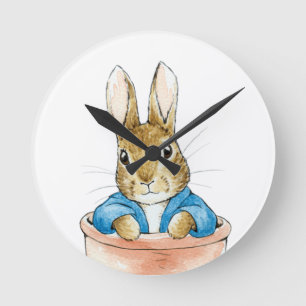 Horloge Ronde Lapin de Pâques Classique