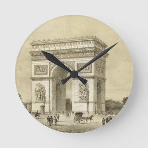 Horloge Ronde L'Arc de Triomphe, Paris, gravé par Auguste Bry