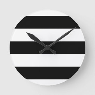 Horloge Ronde large bande noire