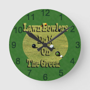 Horloge Ronde Lawn Bowlers Do It On The Green, Wall Clock