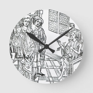 Horloge Ronde Le chirurgien rend visite à un homme avec des