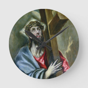 Horloge Ronde Le Christ étreignant la croix, 1600-10 (huile sur