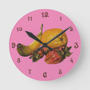 Horloge Ronde Le Clock de Fruit Acrylic