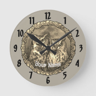 Horloge Ronde Le Clock d'Owls