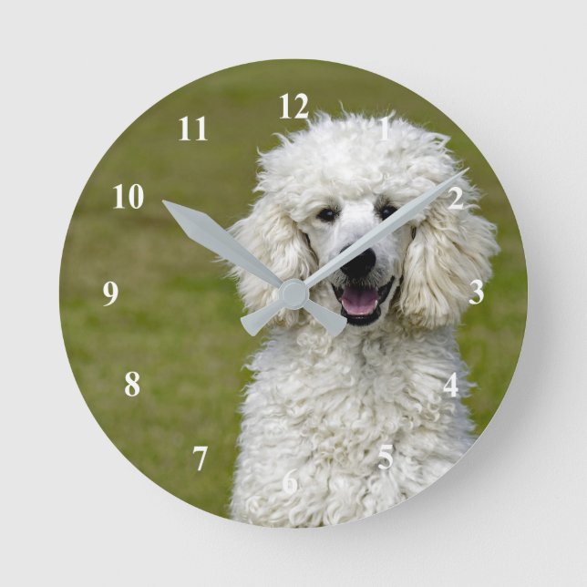 Horloge Ronde Le Clock rouge blanc (Recto)