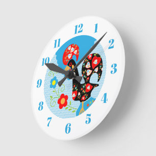 Horloge Ronde Le coq portugais de Barcelos