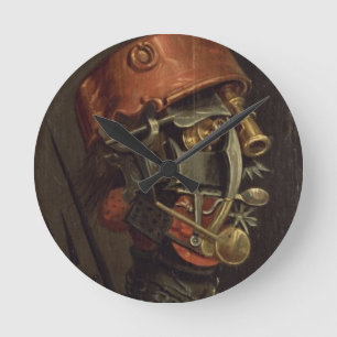 Horloge Ronde Le cuisinier (huile sur le panneau)