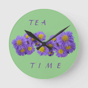 Horloge Ronde Le Daisy Cust de Michaelmas. Green Acrylic Wall Cl