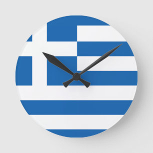 Horloge Ronde Le drapeau de la Grèce