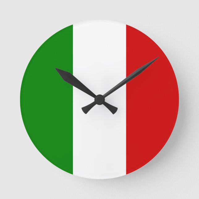 Horloge Ronde Le drapeau de l'Italie (Recto)