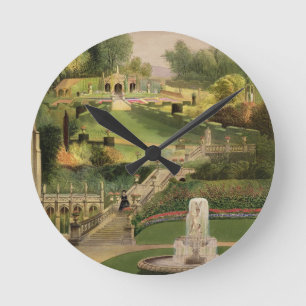 Horloge Ronde Le jardin du côté de colline, château Combe, de