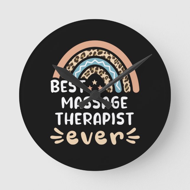 Horloge Ronde Le meilleur massage est le poison M de Léopard Rai (Recto)