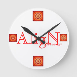 Horloge Ronde Le mur de Chakra de racine Horloge-par alignent
